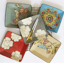 Axya Hand-Painted Ceramic Dinner Plate Set