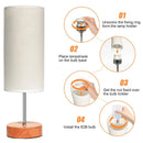 Axyaa LED Desk Lamp with USB-C Port X2, USB-Port X2, and Touch Control, Office & Bedroom Reading Light