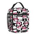 Axyaa Panda Pattern Insulated Lunch Bag for Children, Portable Thermal Lunch Box
