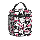 Axyaa Panda Pattern Insulated Lunch Bag for Children, Portable Thermal Lunch Box