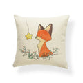 Axyaa Creative Fox Christmas Tree Cushion Cover - Retro Animal Sofa Decor Pillowcase