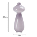 Axyaa Color Glass Vase & Artificial Flower Desk Decoration Set