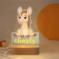 Children's Animal Night Light Custom Name Lamp by Axyaa: Personalized Acrylic Baby Room Decor