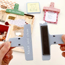 Axyaa Magnetic Paper Clip Holder Retro Color for Office School Fridge Documents