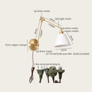 Axyaa Ceramic LED Wall Lamp Pull Chain Switch Nordic Copper Wandlamp