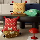 Axyaa Polka Dot Living Room Pillow Covers - Stylish Sofa & Office Decor - Headboard Backrest Pillow