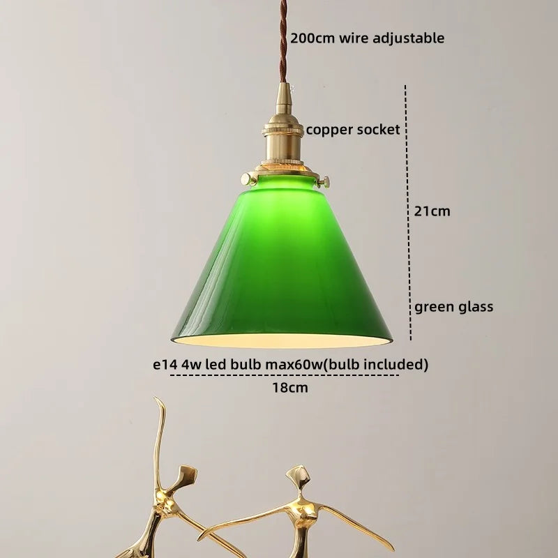 Axyaa White Ceramic LED Pendant Light Fixture with Copper Nordic Design