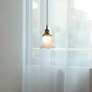 Axyaa Clear Glass Copper Socket LED Pendant Lamp for Home Decoration
