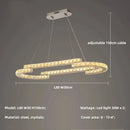Axyaa Oval Crystal Dimmable Ceiling Chandelier for Villa Bedroom Dining Room