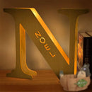 Axyaa Personalized Engraved Name LED Night Light for Couples Baby Kid Room
