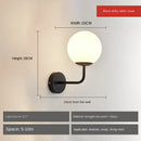 Axyaa Gold Modern Glass Ball LED Wall Sconce for Living Bedroom Decor