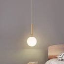 Axyaa Glass Ball LED Pendant Light - Modern Chandelier for Bedroom, Dining Room, Kitchen