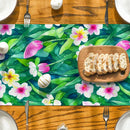 Watercolor Flowers Rabbit Table Runner | Axyaa Kitchen Dining Wedding Decor