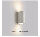 Axyaa Waterproof Outdoor Wall Sconce Black White Gray Cement - Up Down GU10 Bulb