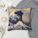 Axyaa Great Wave Off Kanagawa Decorative Pillowcase Cover for Sofa