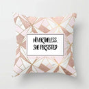 Axyaa Glitter Geometric Pineapple Pillow Covers - 45X45cm