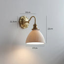 Axyaa Nordic Copper Ceramic LED Wall Sconce Light for Living Room and Bathroom