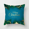 Axyaa Merry Christmas Green Pillowcase Sofa Decoration Cover