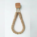 Axyaa Solid Wood Linen Rope Towel Rack: Stylish Bathroom Organization Solution