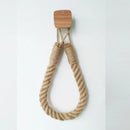Axyaa Solid Wood Linen Rope Towel Rack: Stylish Bathroom Organization Solution