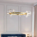 Luxury Glass Ball Ring Chandelier by Axyaa: Adjustable Suspension Lamp with G9 Bulb