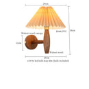 Axyaa Cream PVC LED Wall Lamps - Japanese Walnut Wood Applique Murale