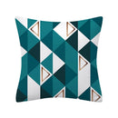 Axyaa Geometry Polyester Cushion Cover 45x45, Decorative Sofa Pillowcase Blue Yellow Black Home Décor