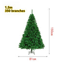 Axyaa 1.5/1.8m Green Artificial Christmas Tree Ornaments 2026 Xmas Party Decor