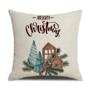 Axyaa Christmas Pinecone Candlestick Linen Print Pillowcase for Home Decor