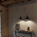Axyaa Metal Pendant Lamp - Simple Shape for Kitchen Bar, Creative Hanging Light for Bedside