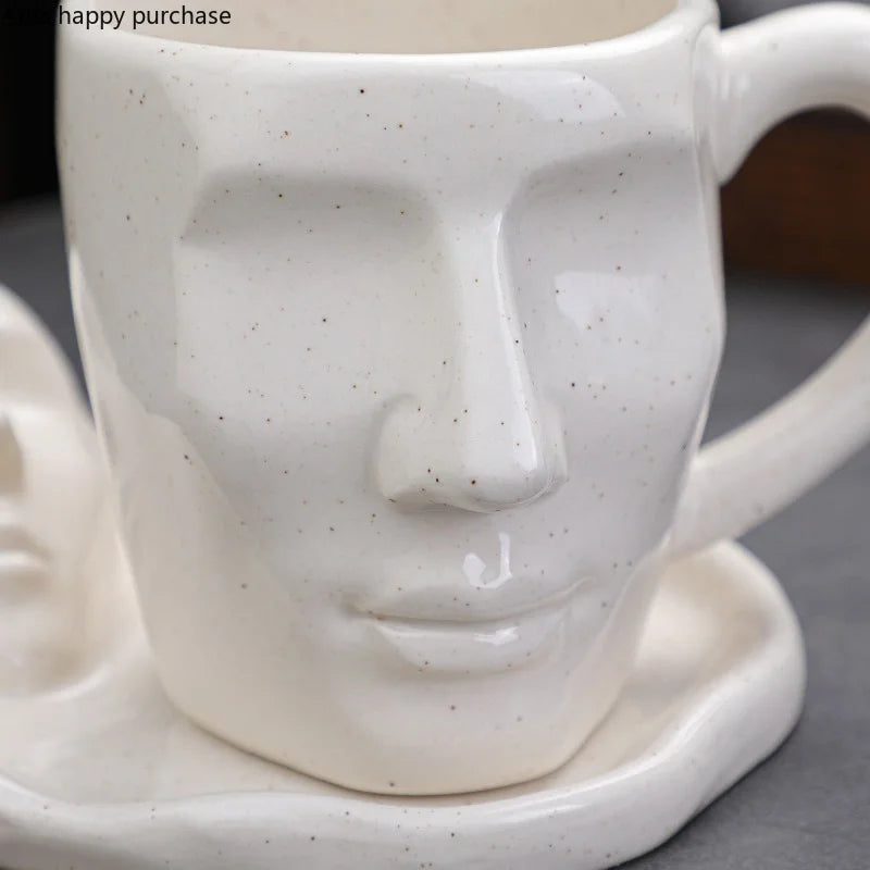 Axya Human Face Couple Coffee Cup Set