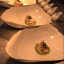 Axya Ceramic Irregular 10/12 Inch Dinner Plate Set for Dining and Serving