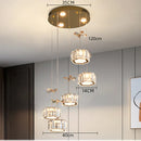 Axyaa Luxury Crystal Chandelier Pendant Light for Living and Dining Room
