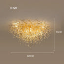 Axyaa Golden Crystal Tear Drop Ceiling Light for Living Room & Bedroom