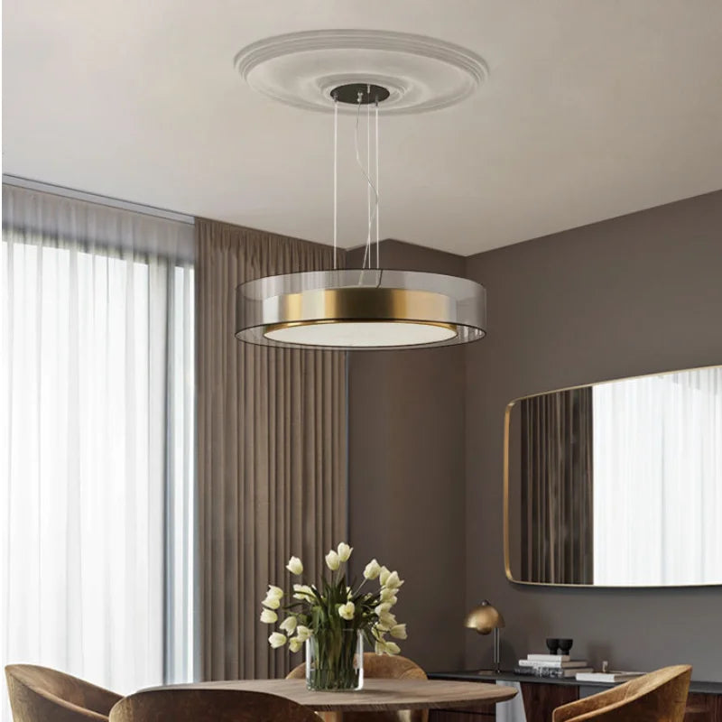 Axyaa Luxury LED Chandelier: Modern Minimalist Master Bedroom Home Decor