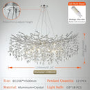 Axyaa Golden Branch Crystal Chandelier for Minimalist Living Room Home Lighting