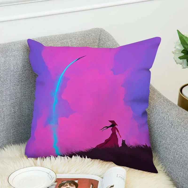 Axyaa Decorative Cushion Covers for Bed and Chair - Set of 2