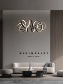 Axyaa Twisted Wave LED Pendant Lights Modern Creative Ceiling Chandelier for Living Dining Bedroom