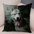 Axyaa Siberian Husky Pet Sofa Cushion Cover - Cute Dog Print Pillowcase Decor