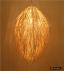 Axyaa Grass Pendant Lamp – Handwoven LED Art for Home Decor