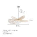 Axyaa Wabi Sabi Rattan Pendant Light for Tea Room & Living Room