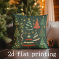 Christmas Trees Pillow Covers for Sofa Bedroom Car by Axyaa
