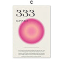 Modern Angel Numbers Aura Art Prints by Axyaa - Aesthetic Canvas Painting for Home Décor