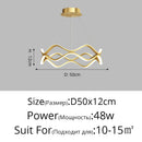 Axyaa Wave Pendant Lights: Modern Nordic Chandeliers for Dining, Bar, and Home Decor