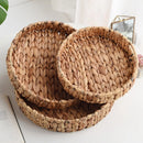 Axyaa Wicker Rattan Snack Storage Box Jewelry Dish Kitchen Supplies in Various Sizes