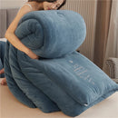 Axyaa Double Sided Milk Velvet Winter Comforter King Size Quilts, Soft Plush Duvets
