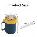 Axyaa Portable Breakfast Cup with Lid and Spoon