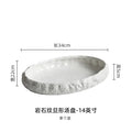 Axyaa Large Deep Steamed Fish Plate - Elegant Ceramic Seafood Platter