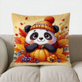 Axyaa Hedgehog Pattern Cushion Cover for Sofa, Bedroom, Car - Hello Autumn Theme