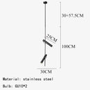 Axyaa Black Metal LED Pendant Light, Rotatable Heads for Foyer, Bedroom, Dining Room